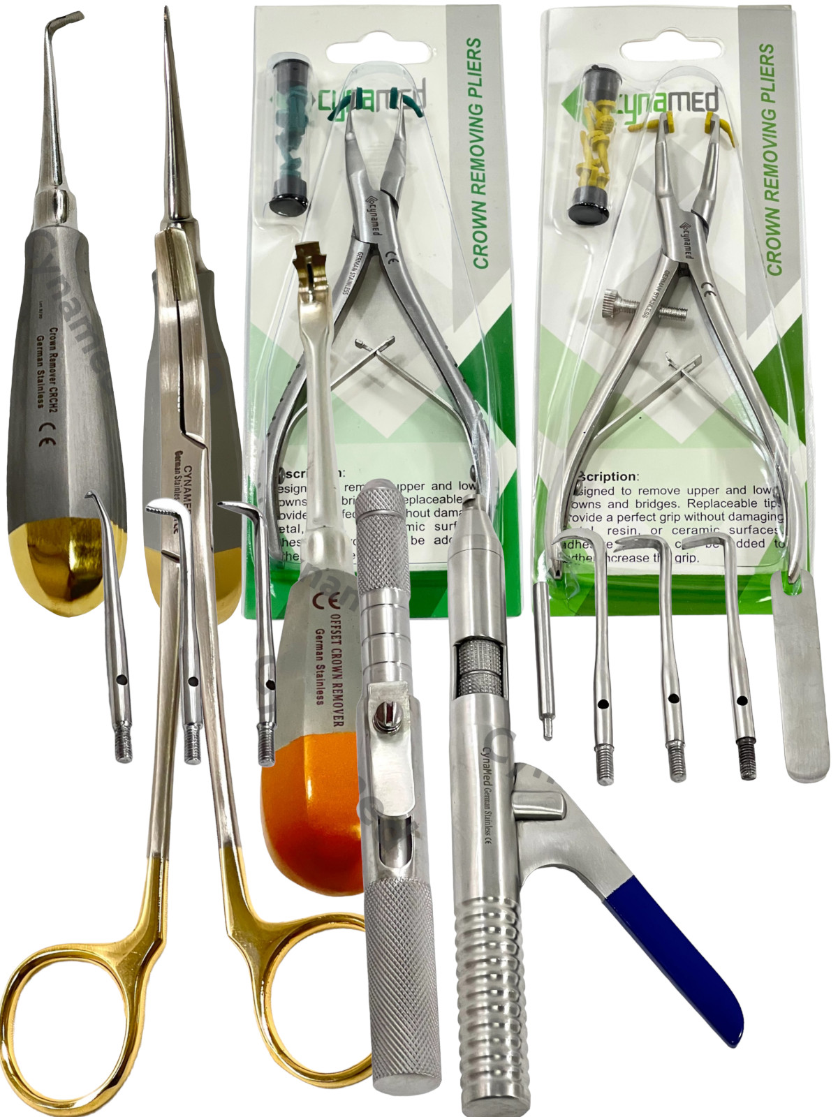 New Premium Dental Crown Removal instrument Kit Bridge Remover Spreader Pliers