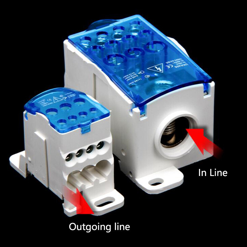 UKK80A UKK125A- UKK500A Wire Connector Terminal Block 1 In Many Out Din Rail Box