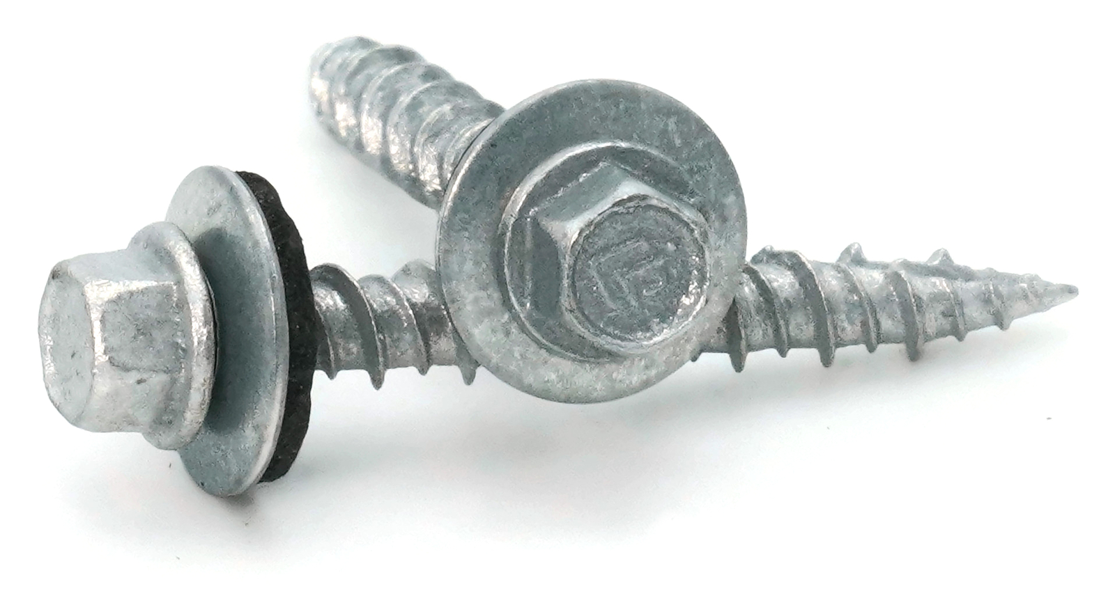 #10 Hex Washer Head Roofing Screws Mechanical Galvanized | Unpainted Finish