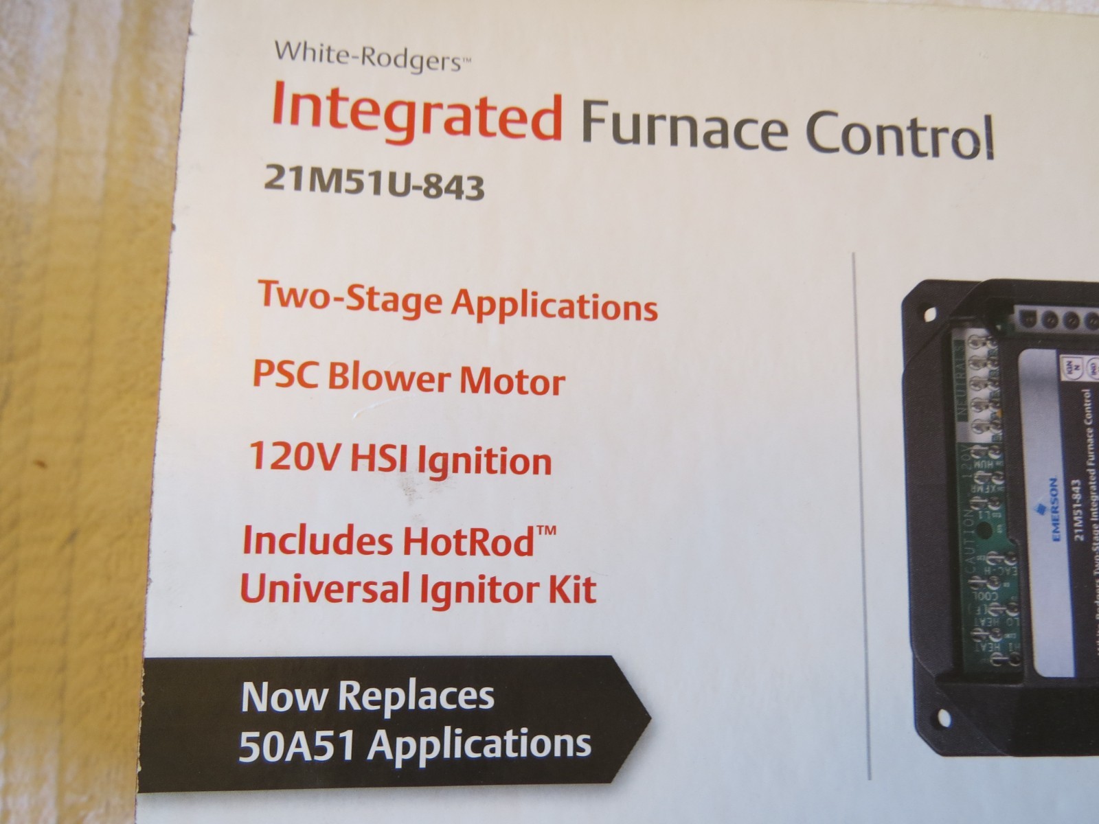 BRAND NEW WHITE RODGERS 21M51U-843 TWO-STAGE INTEGRATED FURNACE CONTROL BOARD