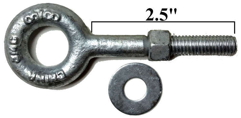 Eye Bolts 2.5″ to 12″ Drop Forged / Hot Dipped Galvanized Steel Eye Bolt Eyebolt