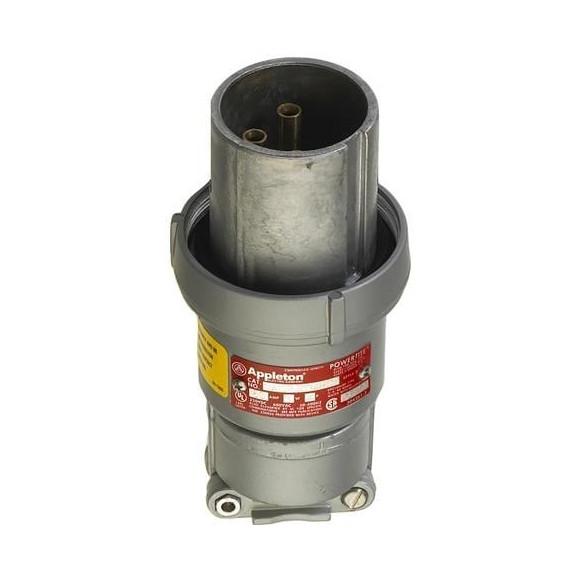 Appleton ACP3034BC Heavy Duty Pin & Sleeve Electrical Plug 600V 30A Gray