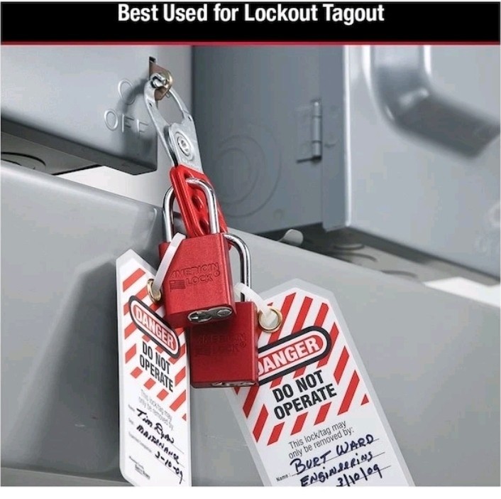 American Lock A1106red Lockout Padlock, Keyed Different, Anodized Aluminum, 1