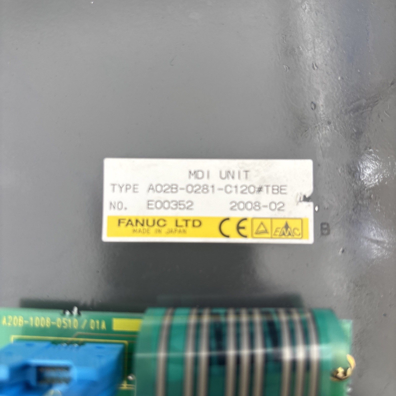 Fanuc Mdi Unit A02B–0281–C120 #TBE Control Panel Used