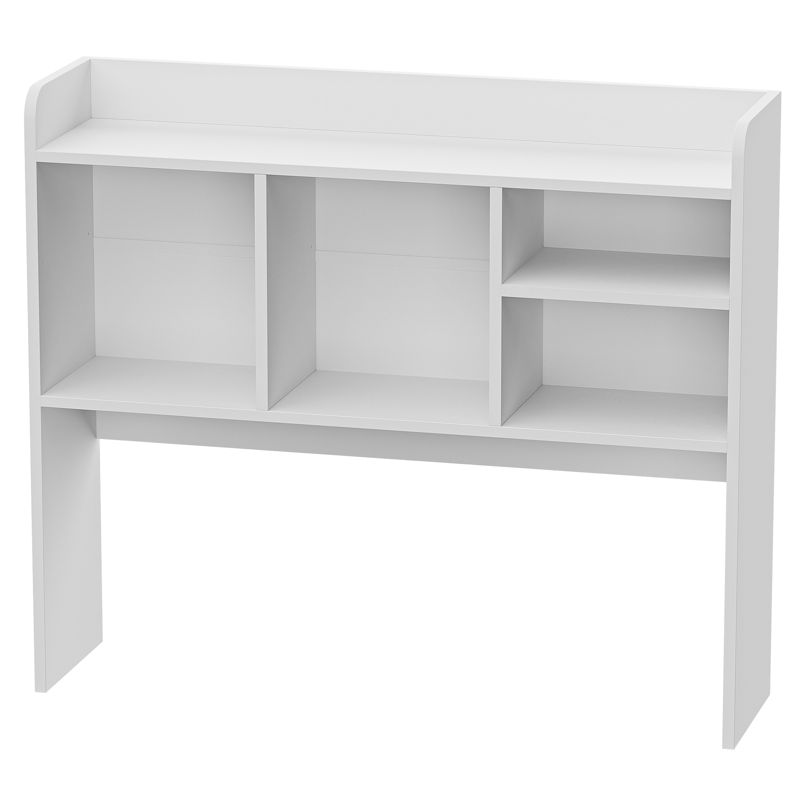 Desktop Organizer Shelf Wood Desk Hutch for Computer Monitor Display Shelf White
