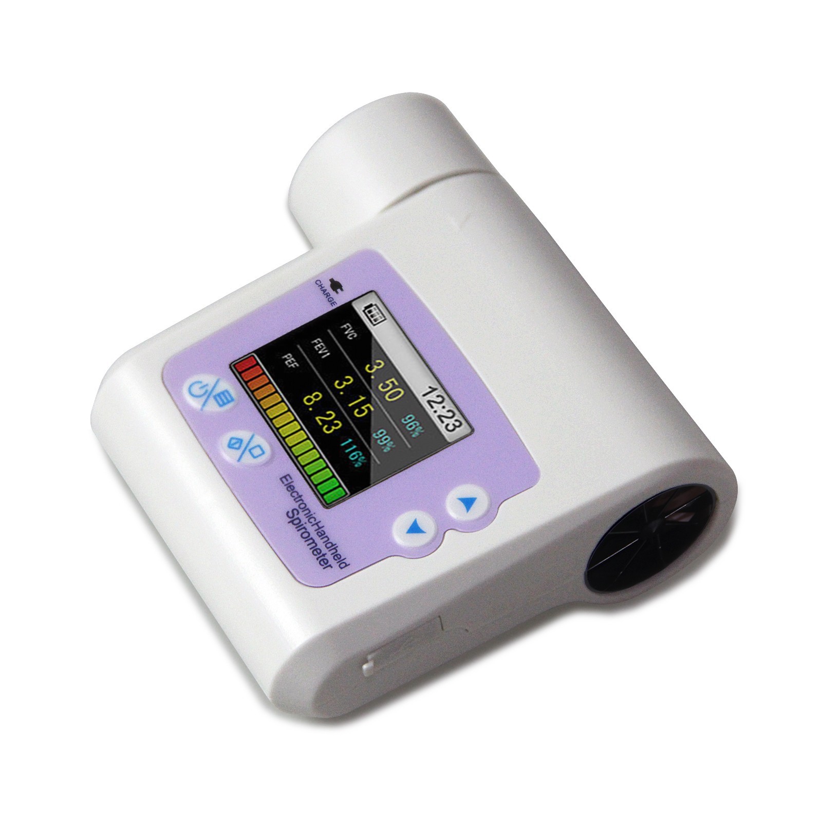 Handheld Spirometer Pulmonary Function Lung Volume Rechargeable espirómetro USB