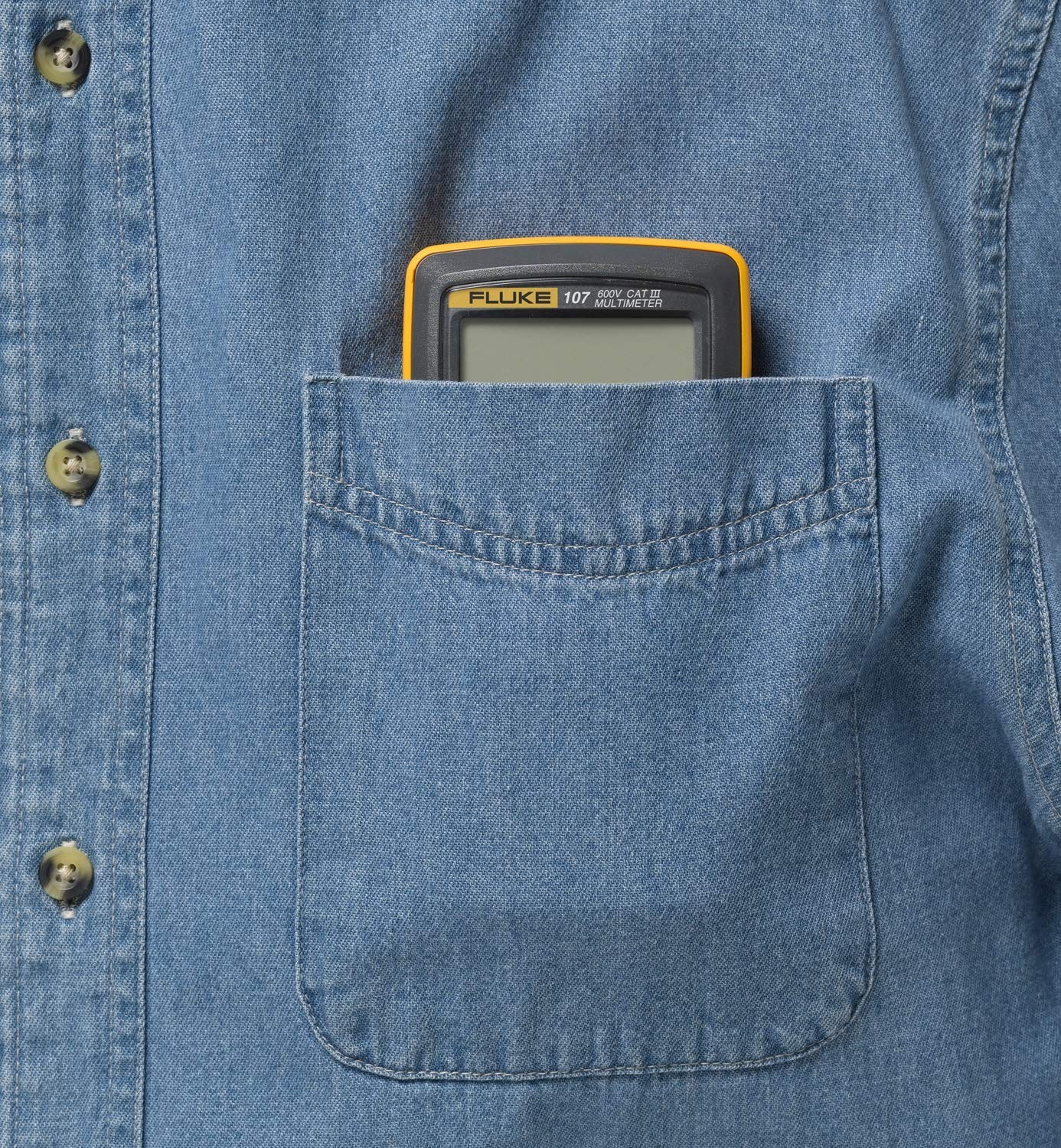 FLUKE 107 Digital Multimeter AC/DC Handheld Tester CAT III 600V Japan