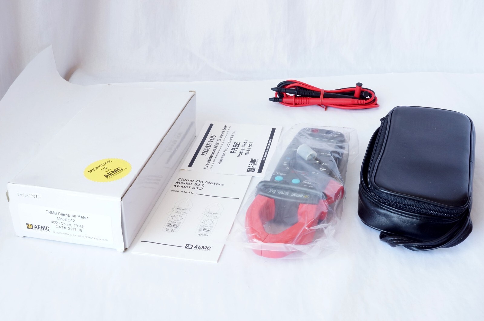 AEMC 512 Clamp-On Meter, 4000 Ohms Resistance, 750V AC, 1000V DC RMS Voltage New