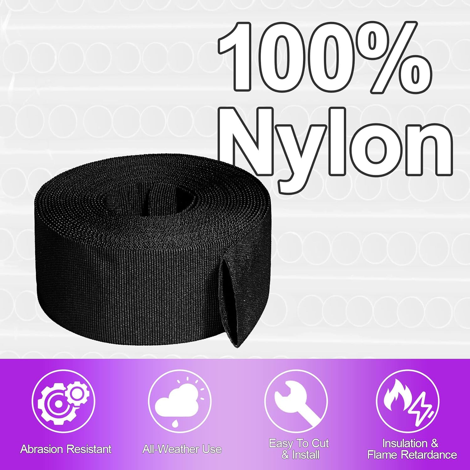 2″ ID Nylon Protective Hose Sleeve, Nylon Protective Sleeve Nylon Protective She