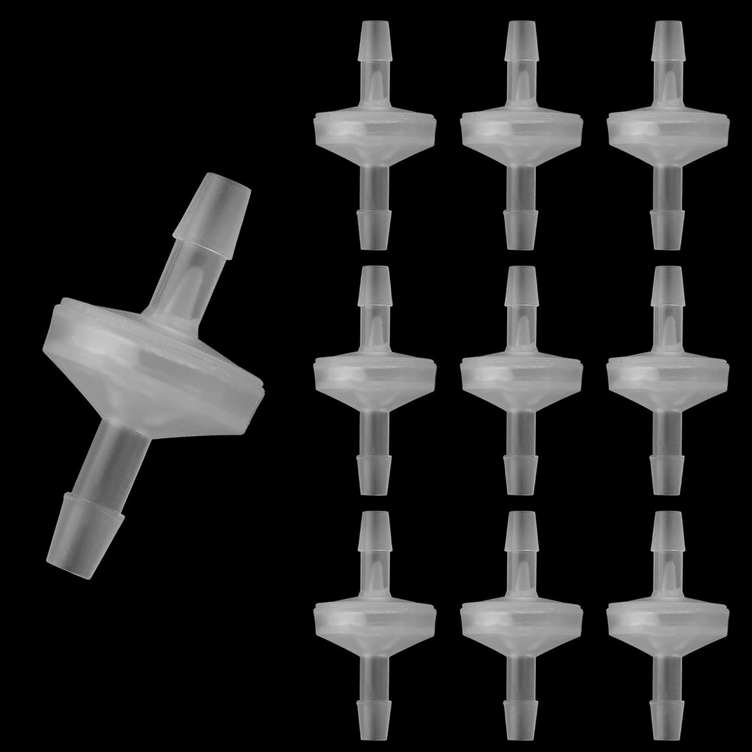 1/4″ Plastic Check Valves 10pcs, One Way Barb Hose Inline Non Return Valve fo…