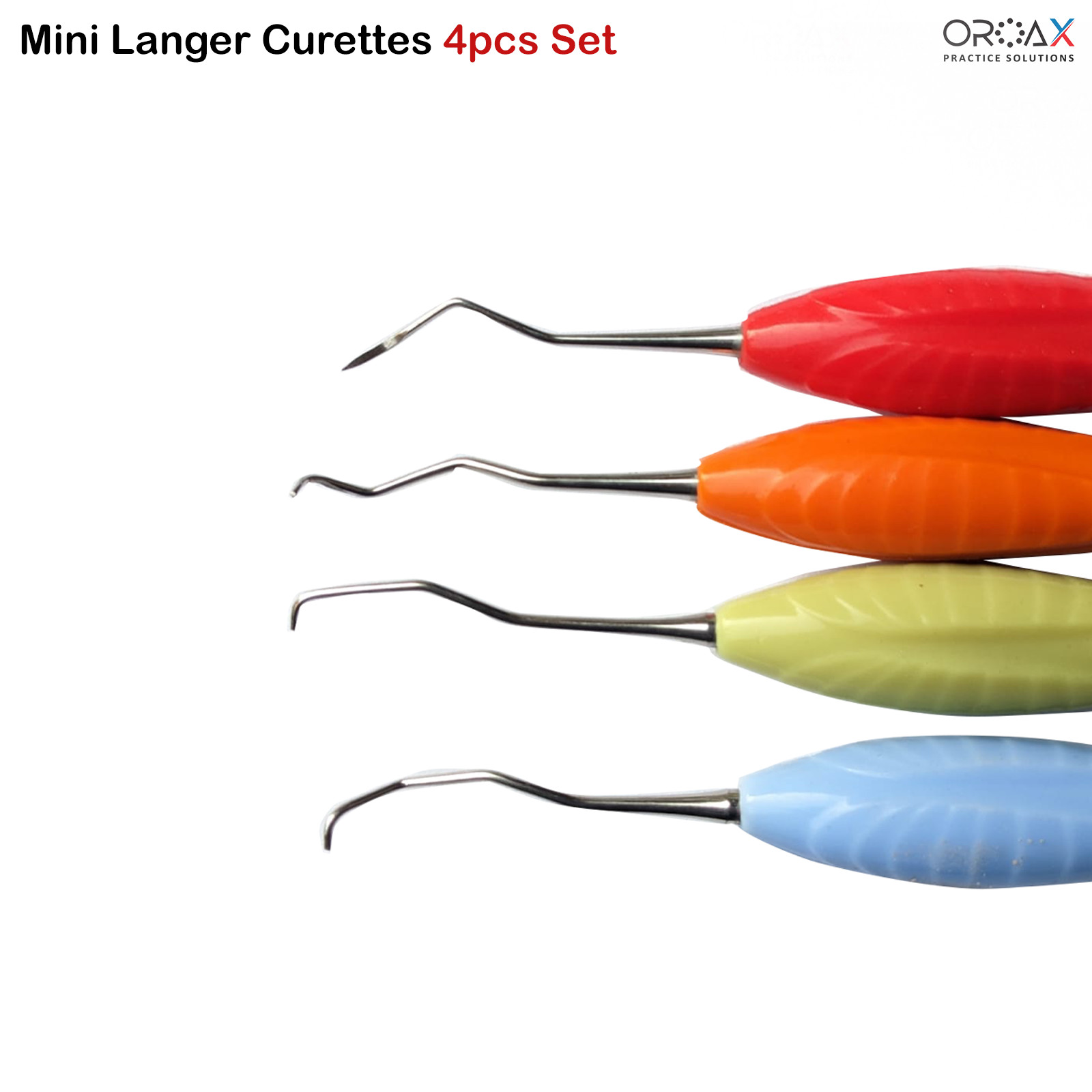 4 Pcs Dental Composite Placement Instruments Restorative Filling Silicone Handle