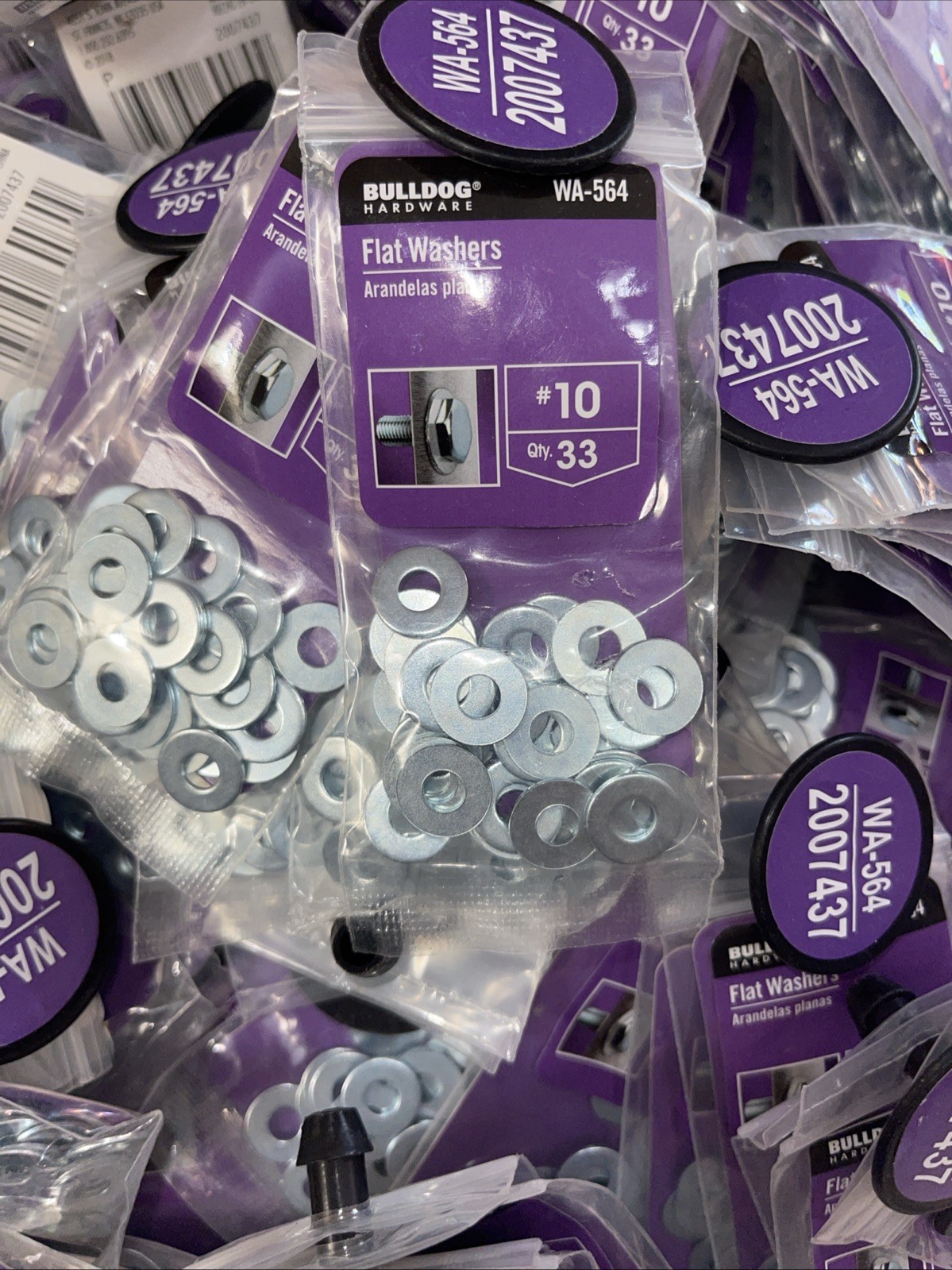 250+ Bags Of #10 Flat Washers (33pcs) Each Bag – Bulldog Hardware NEW $750+ Rtl