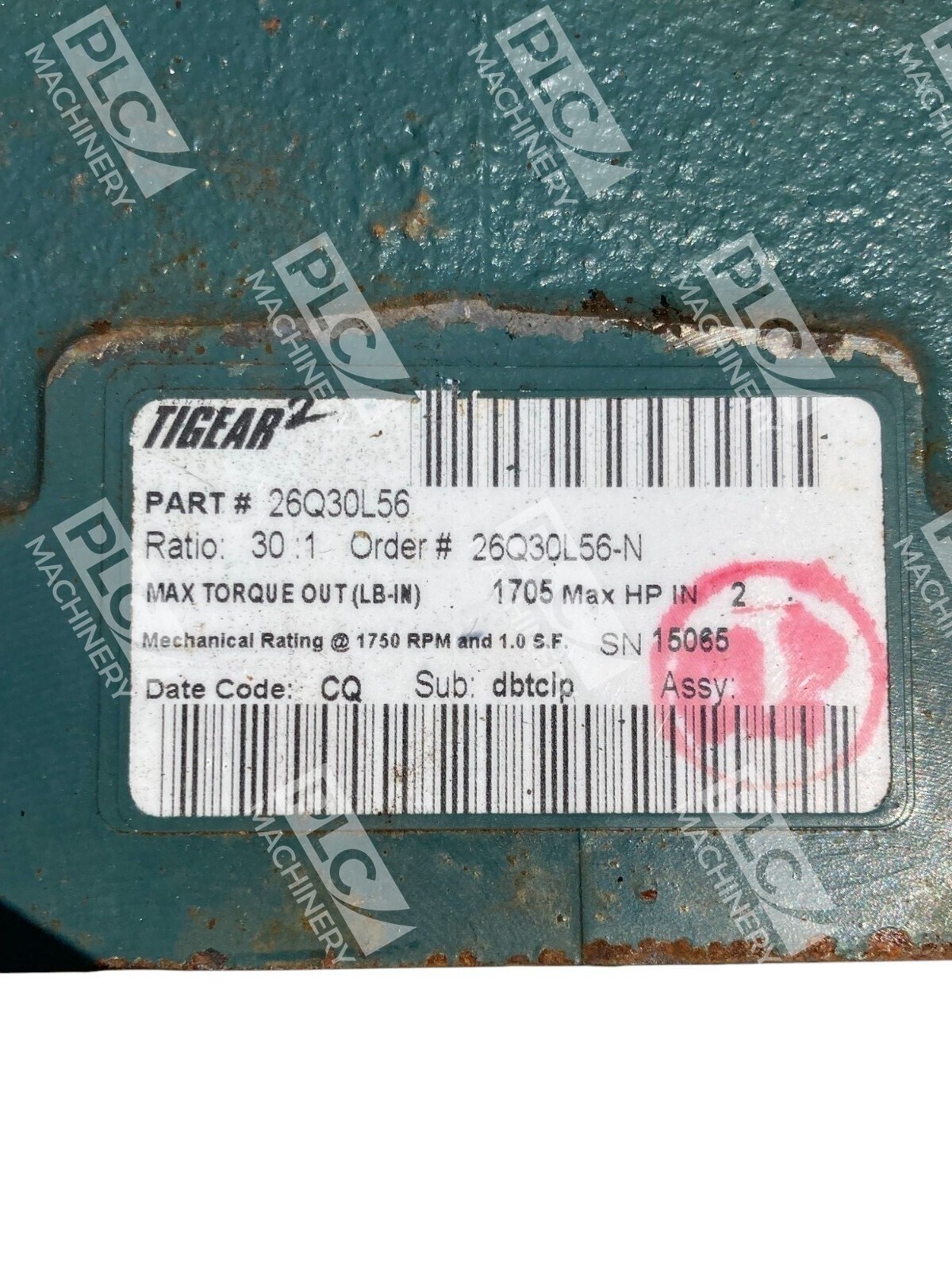 Dodge Tigear-2 30:1 26Q30L56-N Reducer 26Q30L56
