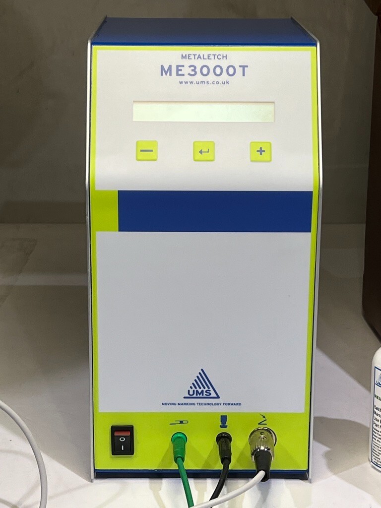 UMS Metaletch ME3000T Advanced Electrochemical Marking System w/ Thermal Printer