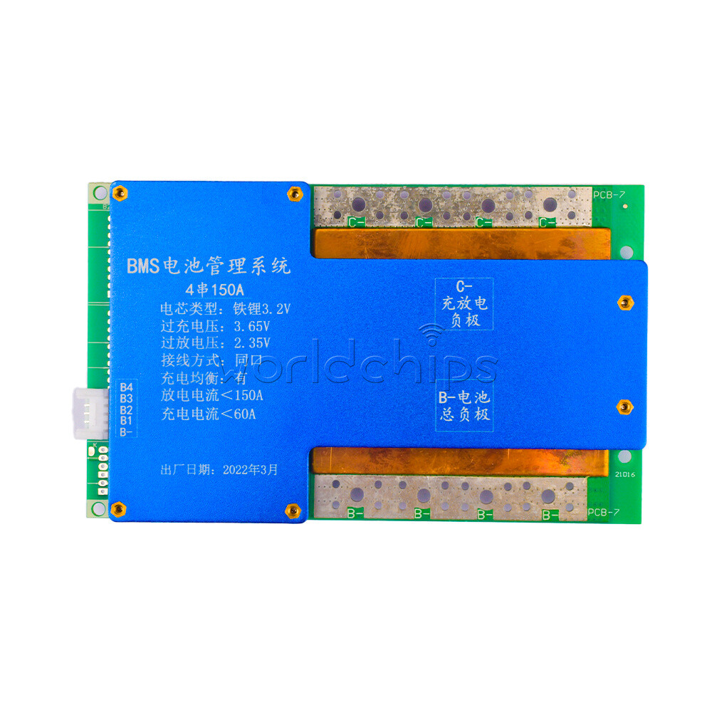 4S 14.6V LiFePO4 Balanced Charging Protection Board 100A/150A/200A Temp Control