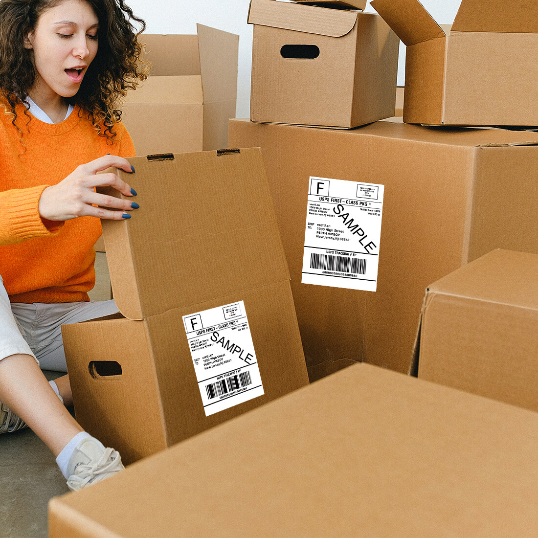 500 4″ x 6″ Direct Thermal Shipping Labels Zebra 2844 Eltron ZP450