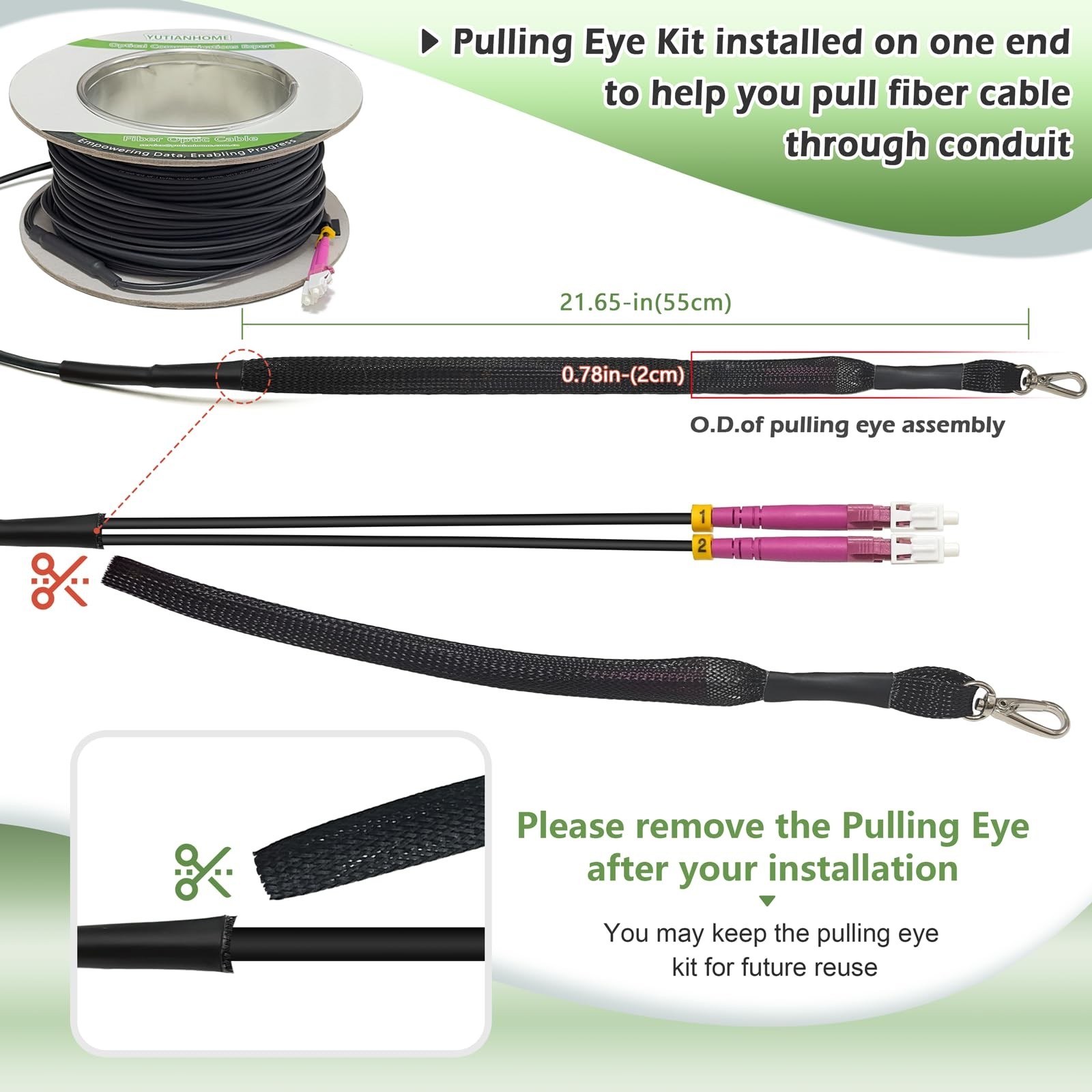 250 Feet (75 Meters) Armored OM4 LC to LC Fiber Patch Cables, 10gb/40gb/100gb…