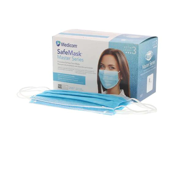 *100-Pack* Medicom SafeMask Master Series ASTM Level 3 Ocean Surf Face Mask 2057