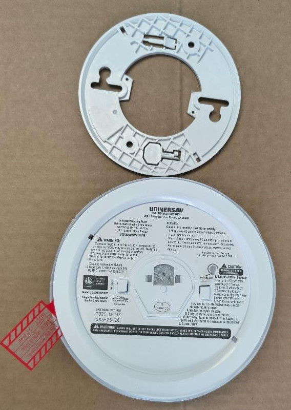 NEW USI/SM/HW10YR 2-IN-1 Smoke & Fire Alarm Hardwired + 10 Yr Battery Free Ship
