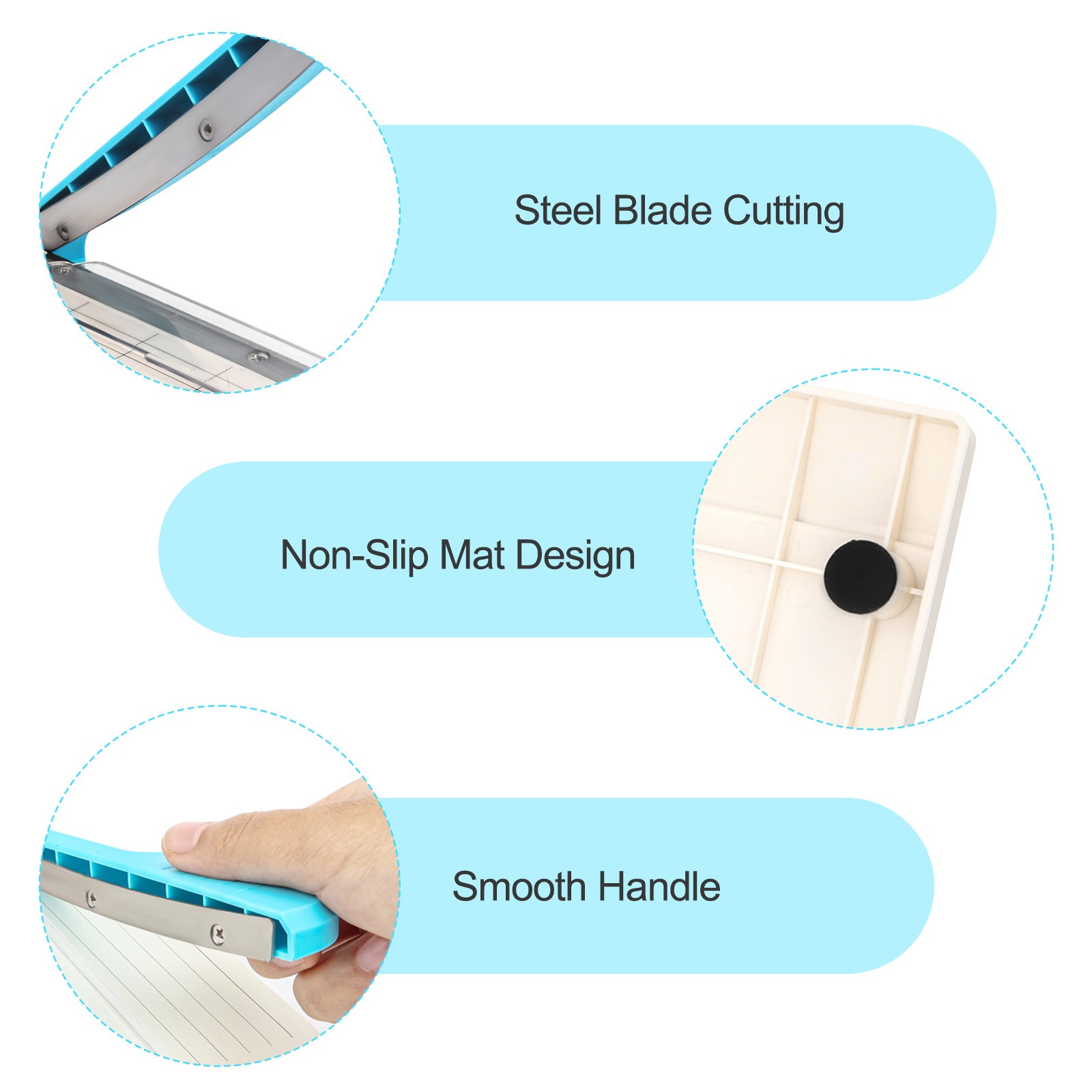 6″ Mini Safe Photo Paper Cutter Portable Nonslip Guillotine Trimmer Journal Card