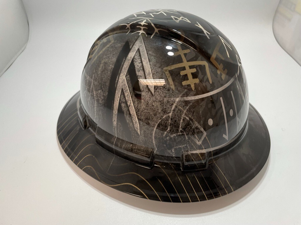 New Full Brim Hard Hat Custom Hydro Dipped Viking. Free Shipping