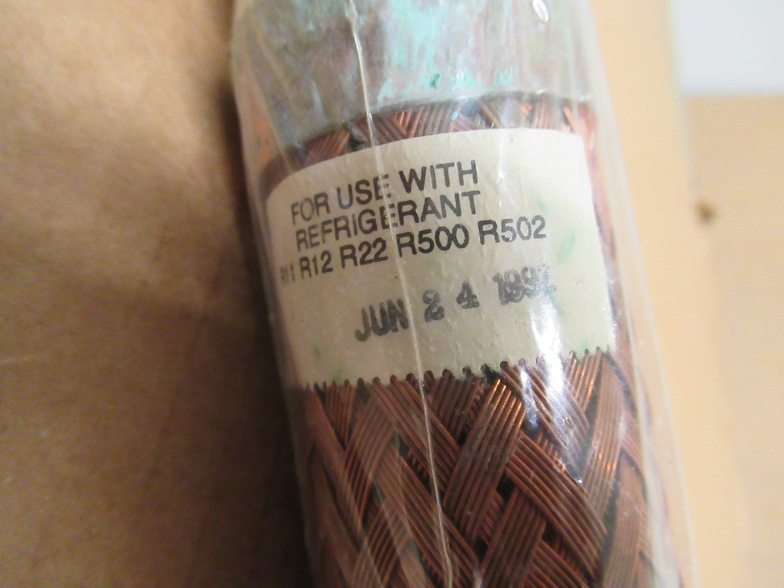 NO NAME REFRIGERANT BRAIDED FLEX HOSE 13″ LENGTH 1″ ID COPPER WP 600 PSI SOLDER