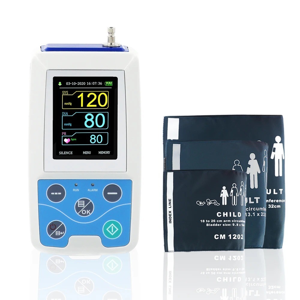 24-Hour ABPM50 Dynamic Blood Pressure & ECG Monitor with Software & Adult Cuff