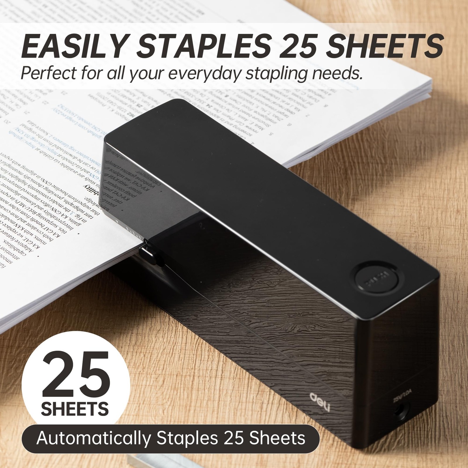Electric Stapler, Automatic Staplers for Desk, 25-Sheet Capacity