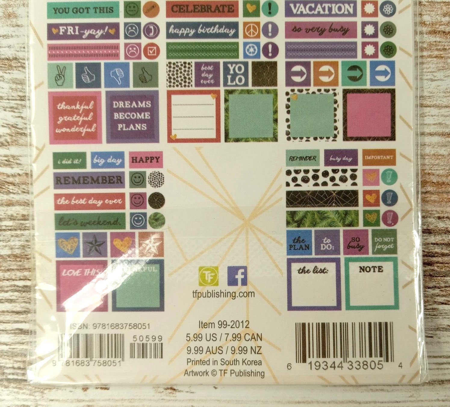 TF Publishing Planner Stickers, 5 Sheets 99-2012