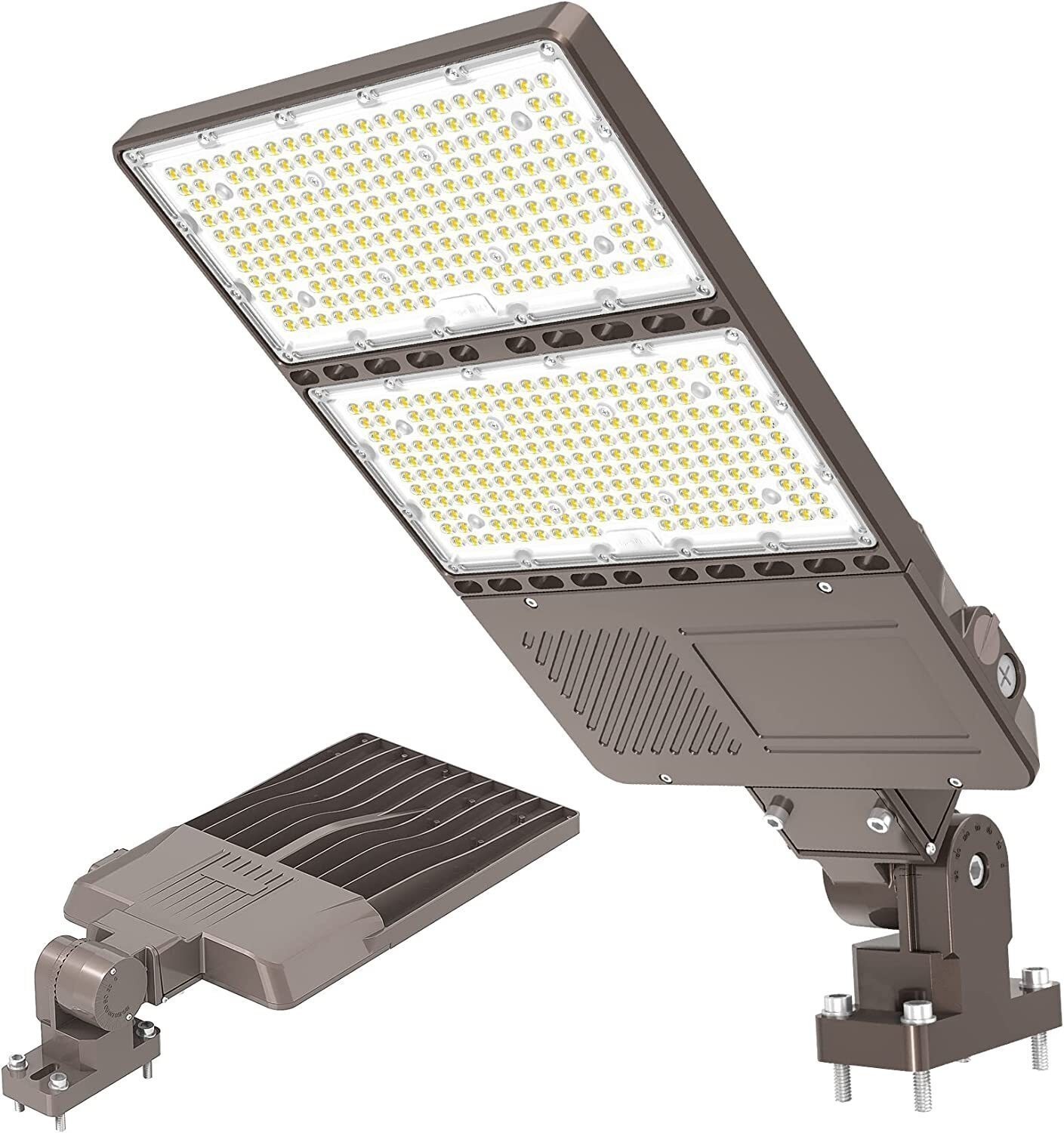 Dusk to Dawn 320W 120V LED Shoebox Area Light Commercial Security Flood Lighting