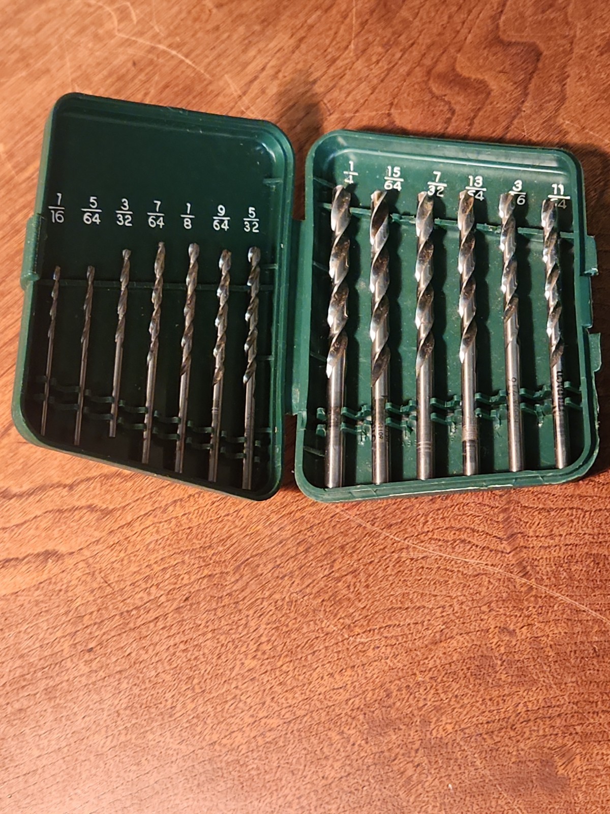 Hanson High Speed Steel Drill Set Full Jobbers Length S-113 Sizes 1/16″ to 1/4″