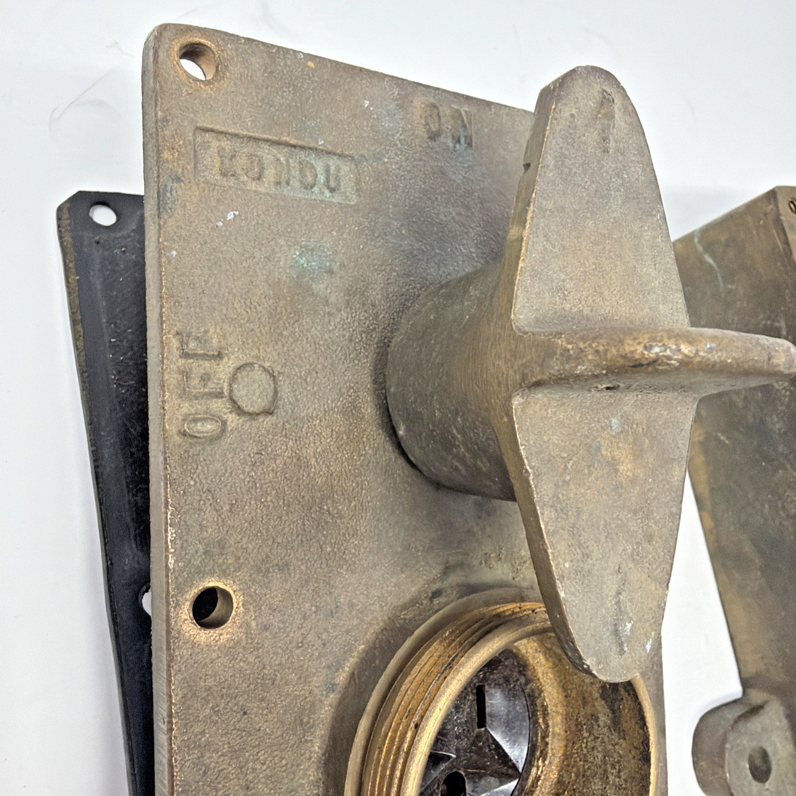 Vintage KONDU Bronze Watertight Surface Mount Rotary Switch Box Marine