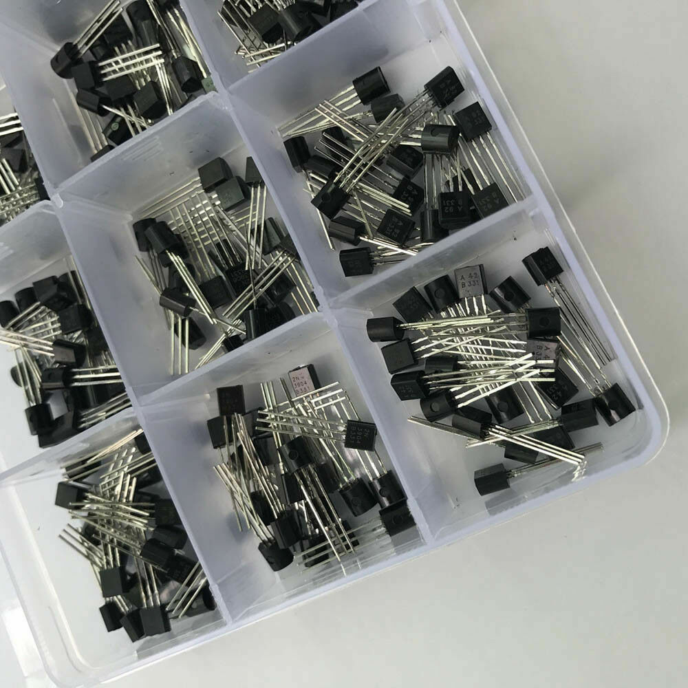 Portable 600pc 15Value NPN PNP Transistor TO-92 Assortment Kit Set With Box