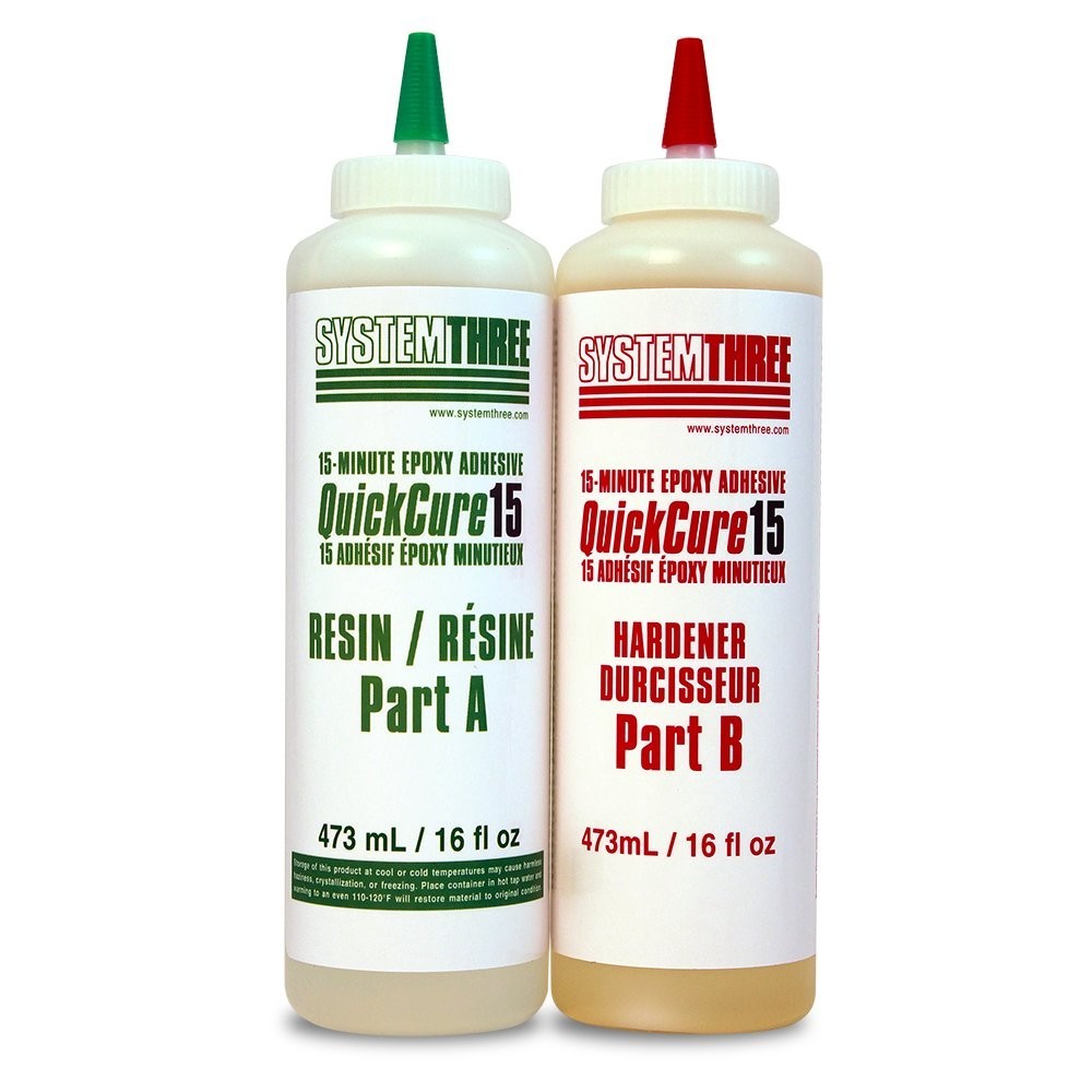 Quick Cure 15 Epoxy Adhesive Kit – 1 Quart, Fast Drying, Strong Bonding Solution