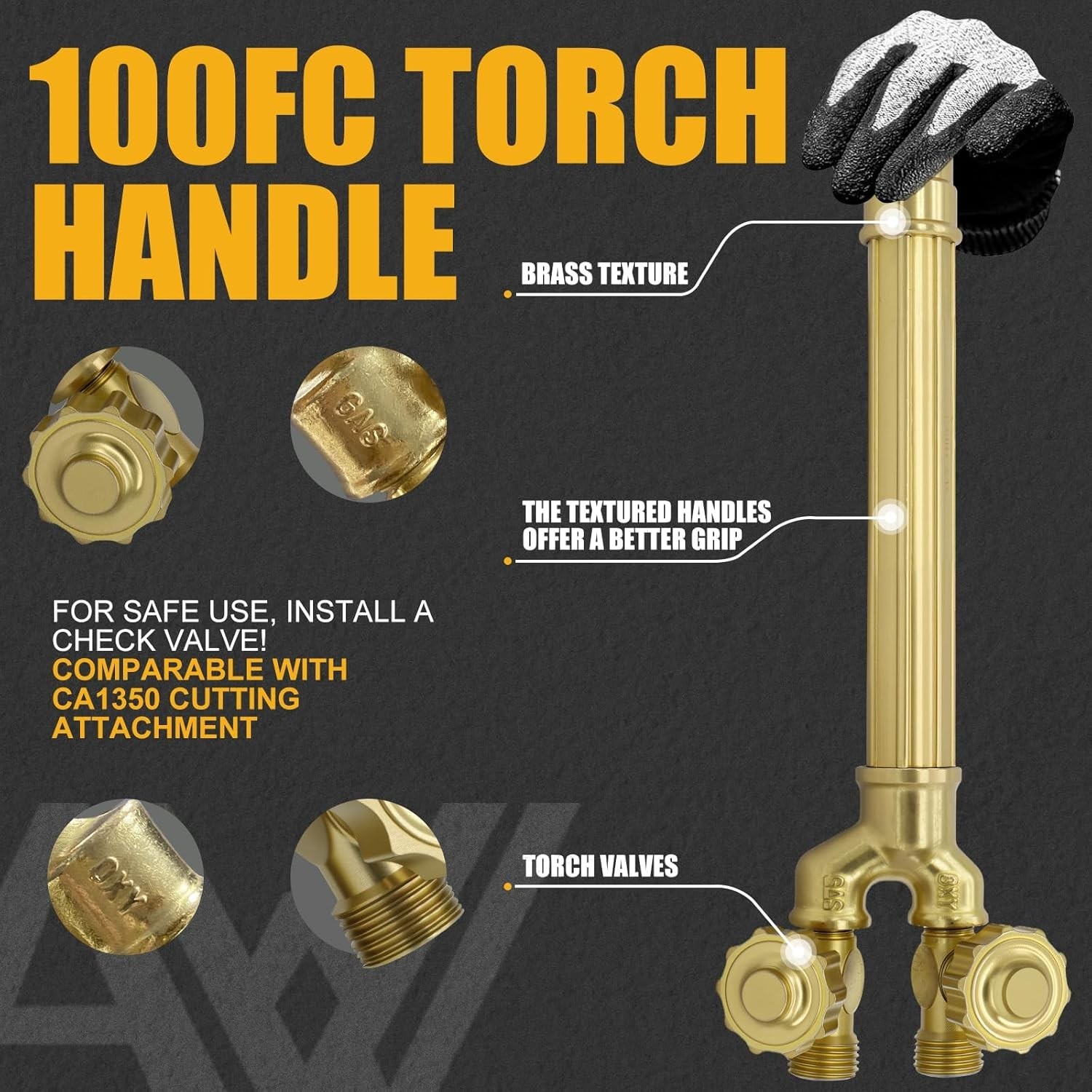 Heavy Duty Victor CA Cutting Attachment 100FC Torch Handle Oxygen/Acetylene