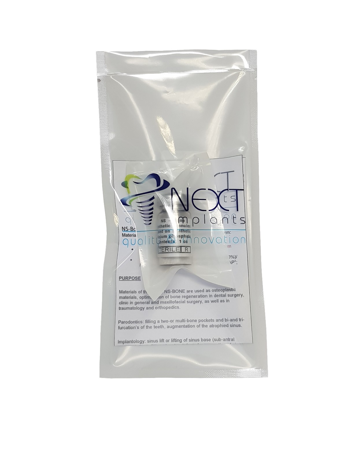 LOT X 2 Dental Sterile bone synthetic NS-BONE Next Israel 1CC surgical