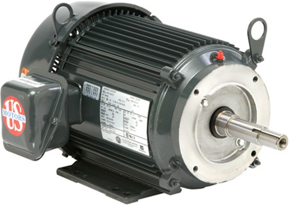 Nidec / US Motors Electric Motor | 3 HP 1800 RPM 208V Three Phase TEFC | UJ3E2DP