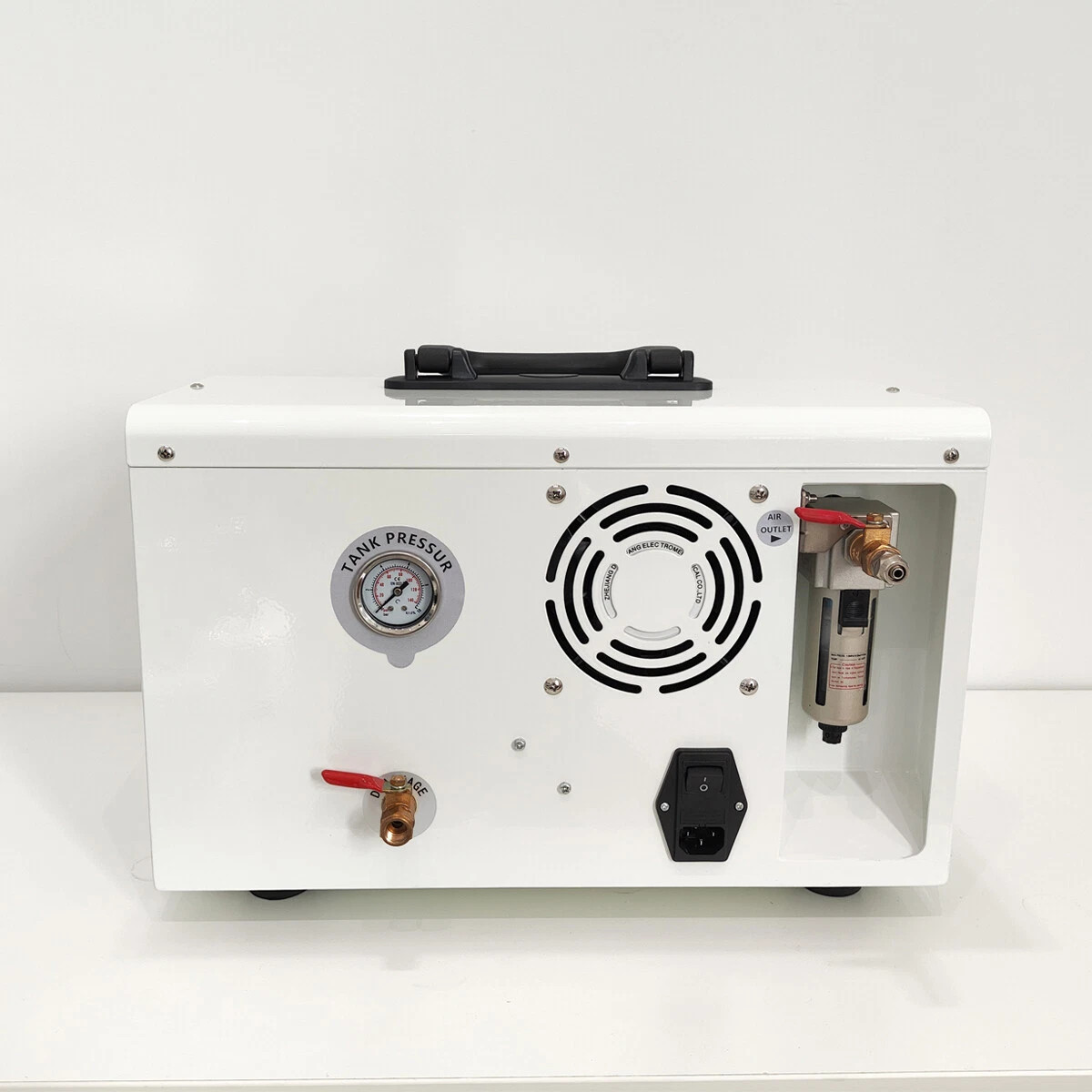 Greeloy Mobile Veterinary Dental Unit Cart + Silent Oil Free Air Compressor 4H