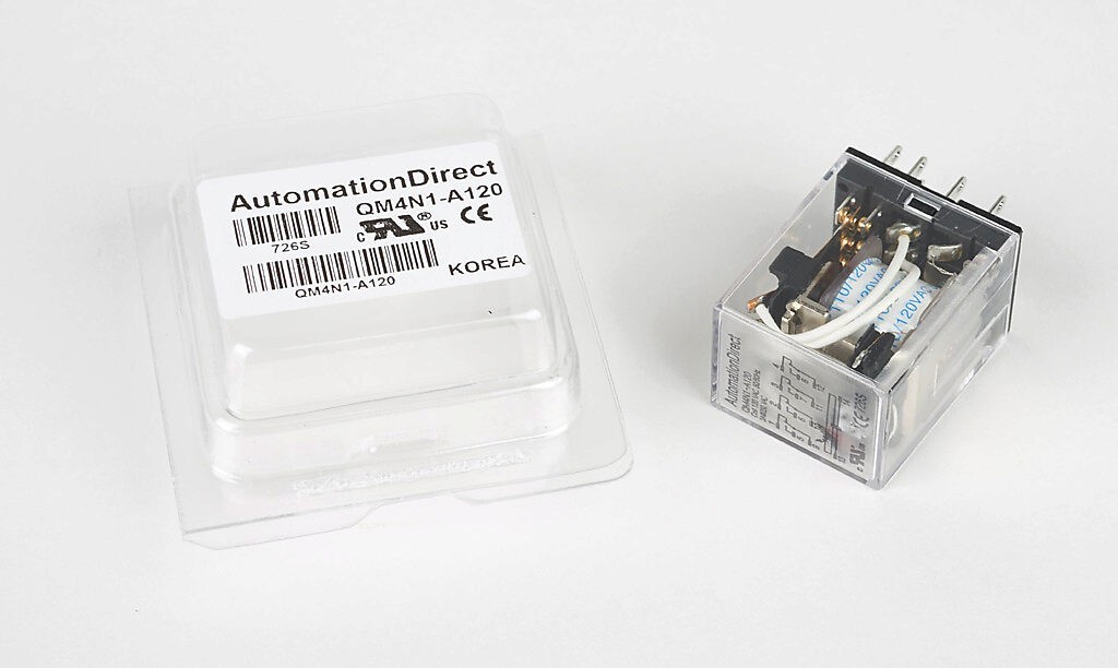 AutomationDirect QM4N1-A120 Plug-In Relay 110/120VAC 4PDT 14-Pin Indicator