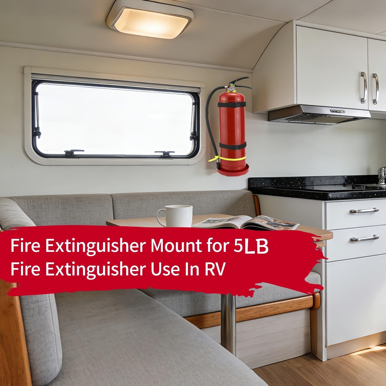 5 LBS Wall Mounted Fire Extinguisher Bracket Mount for Home Car RV Truck