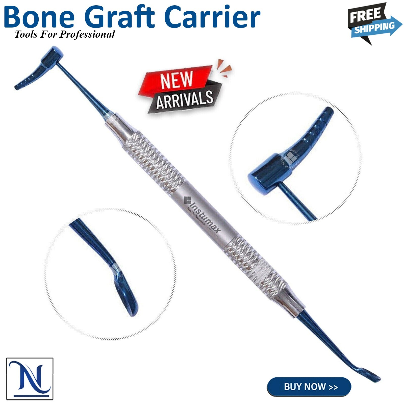 Dental Bone Graft Instruments Implant Surgery Plugger Condenser Carrier Amalgam