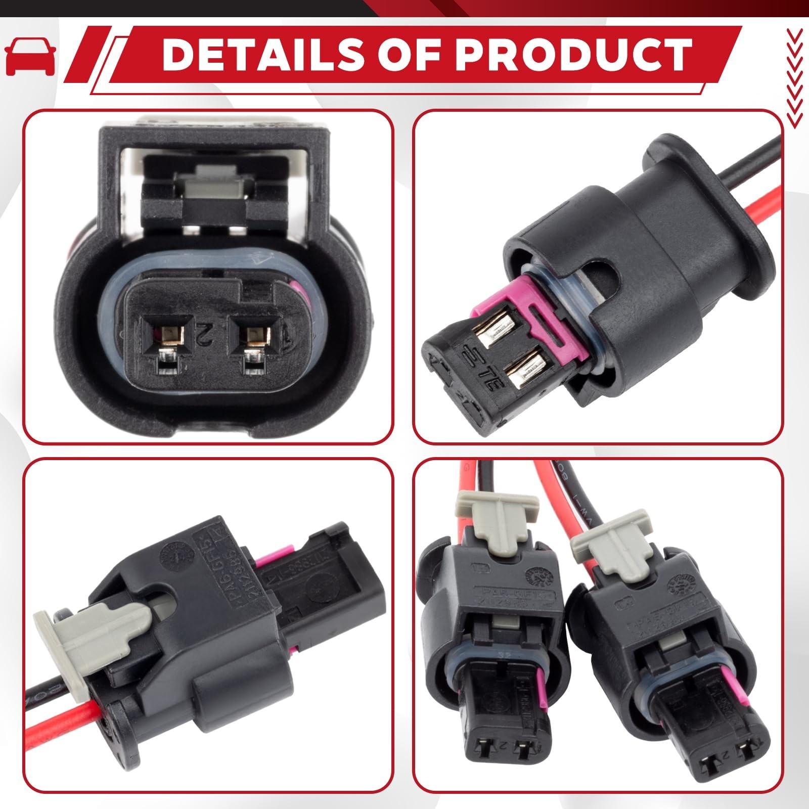 Side Marker Lights Pigtail Connector Wire Harness Fit Dodge Charger 2015-2023
