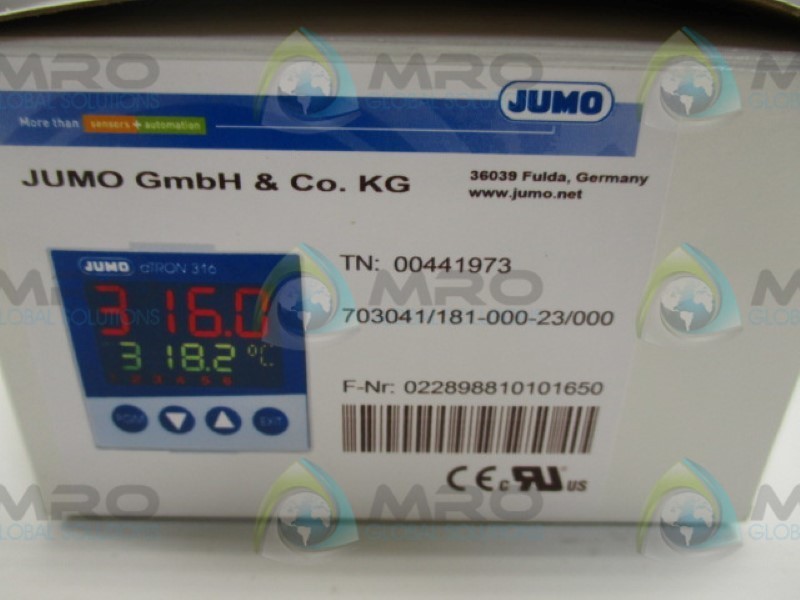JUMO 703041/181-000-23.000 TEMPERATURE CONTROLLER NSMP