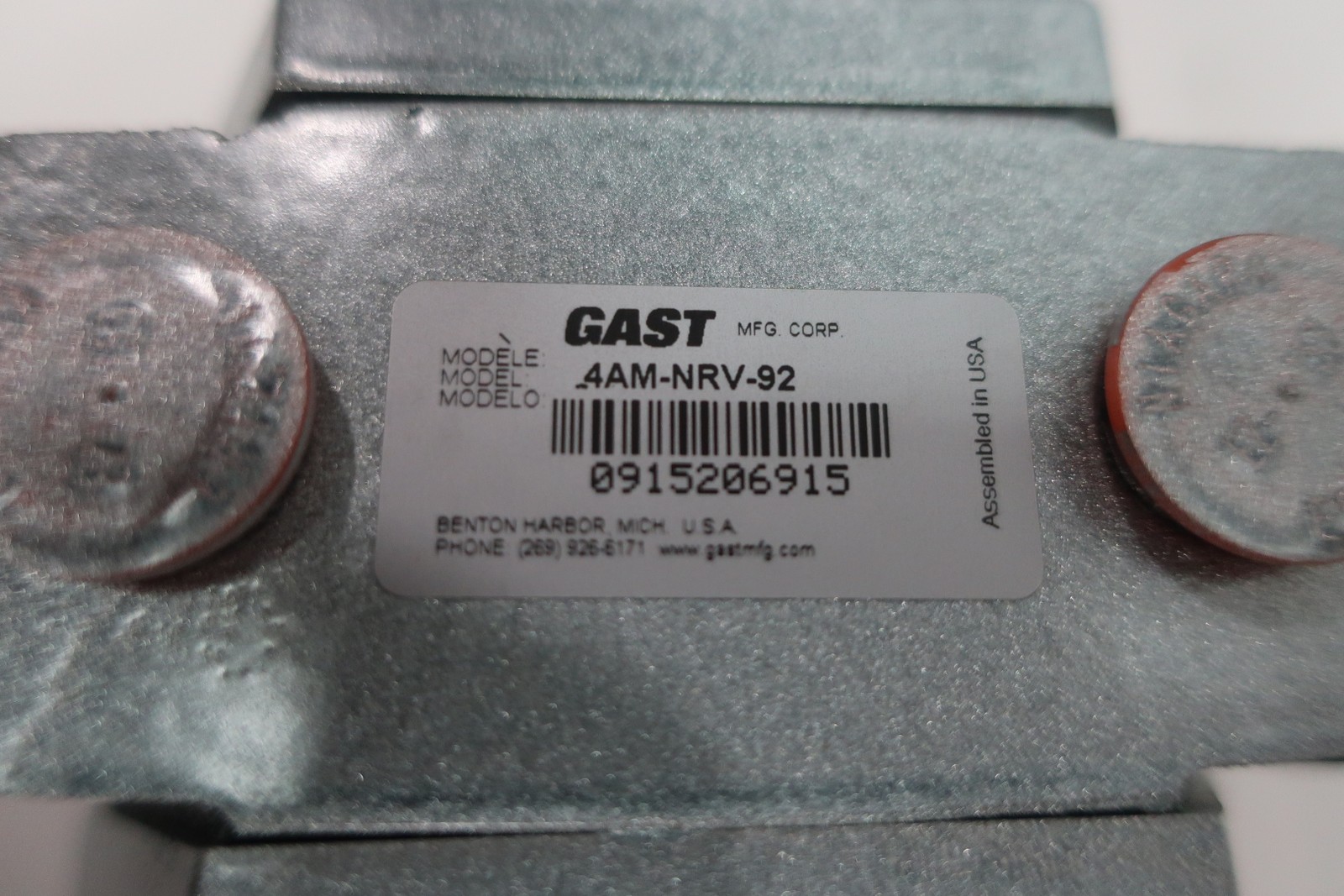 Gast 4AM-NRV-92 4Z231 Air Motor