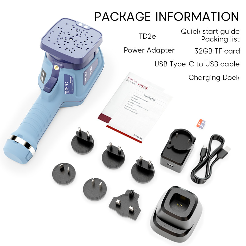FOTRIC TD2e Acoustic Imager Camera 2–100kHz 64 MEMS For Partial Discharge Survey