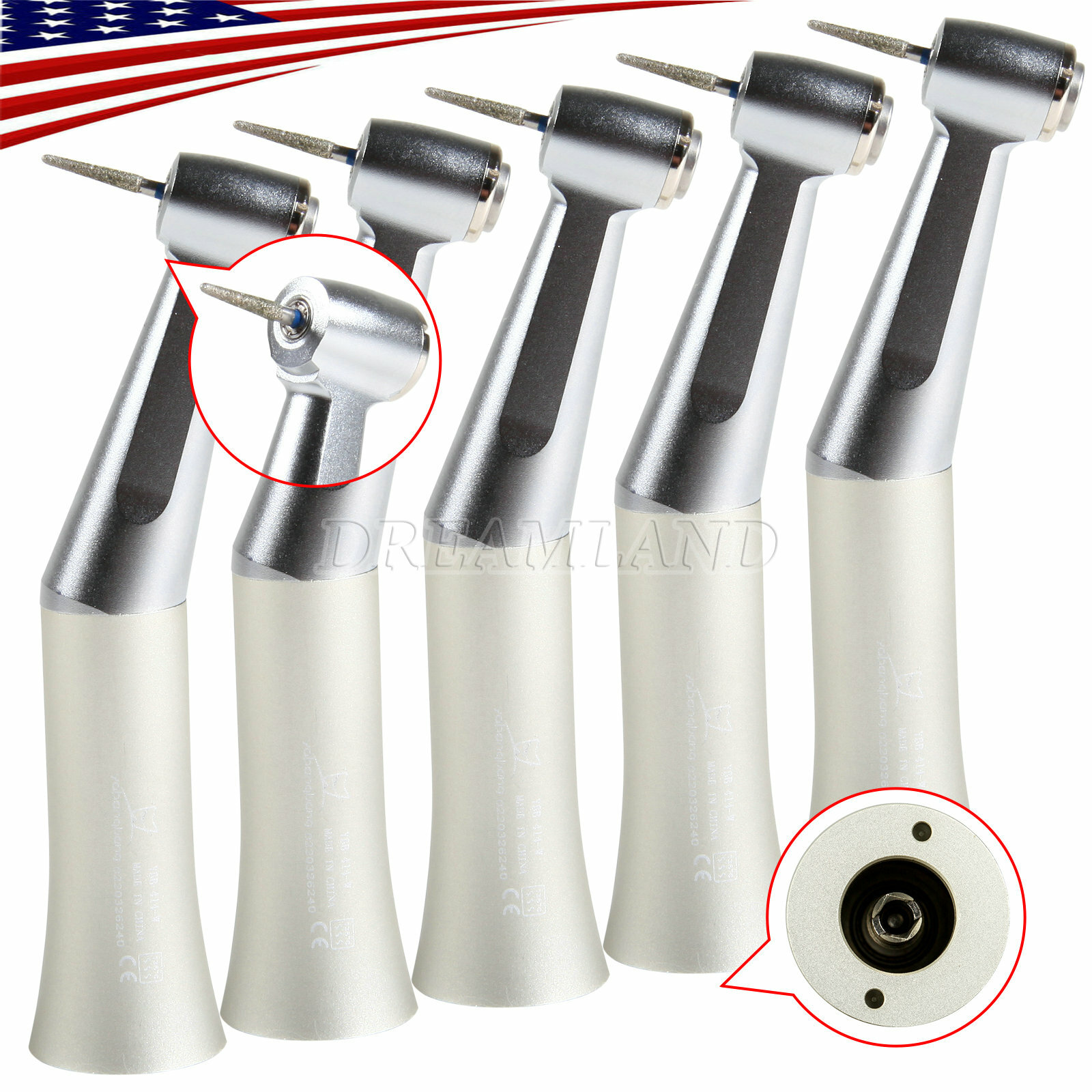 Dental Slow Speed E-type Contra Angle Handpiece fit NSK 1.6mm Friction Grip OEM