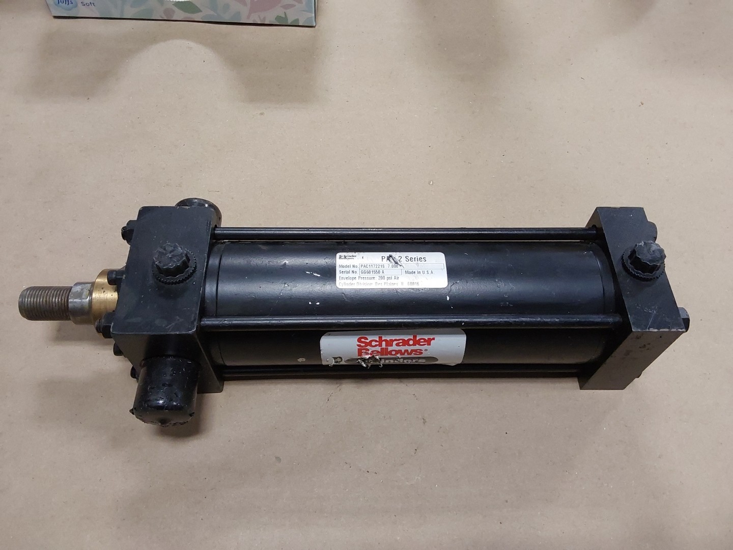 Schrader Bellows PAC117221S 7.000 PA-2 Series Pneumatic Air Cylinder 200PSI