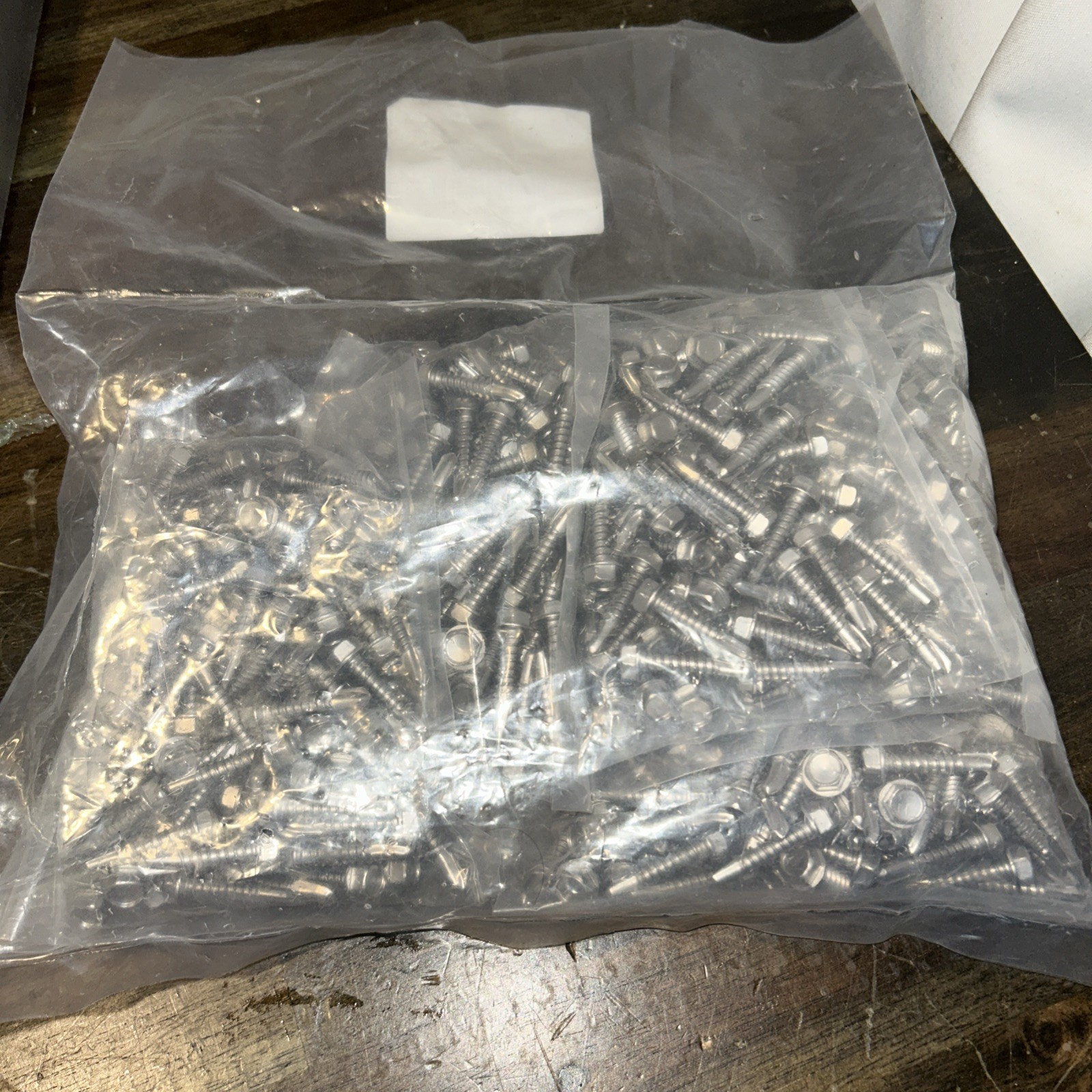 (500)#12 Hex Washer Head Self Drilling Sheet Metal TekScrews 410 Stainless Steel