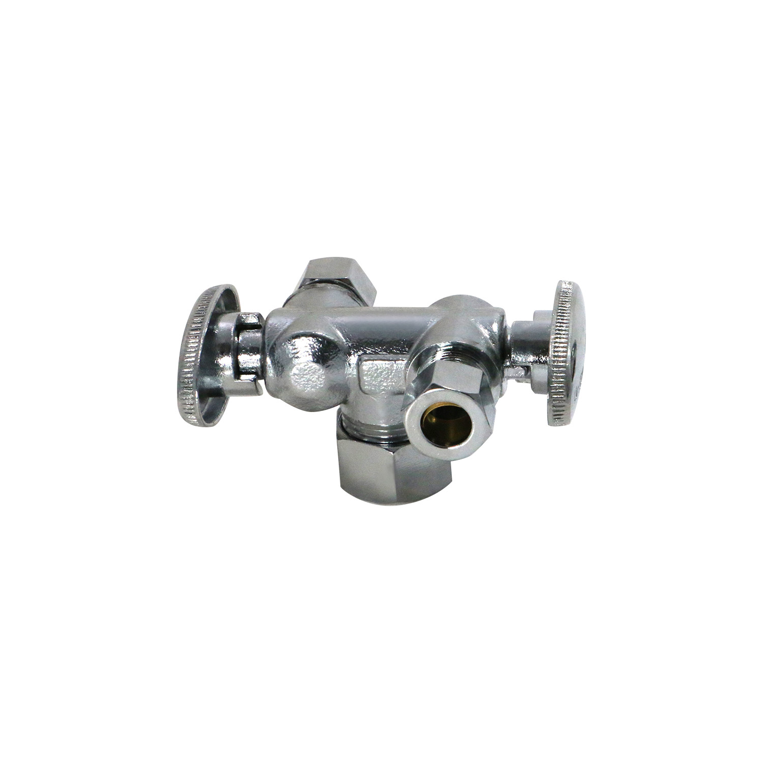 10 Pcs XFITITNG 3/8″ x 3/8″ OD x 5/8″ OD Compression Dual Angle Valve