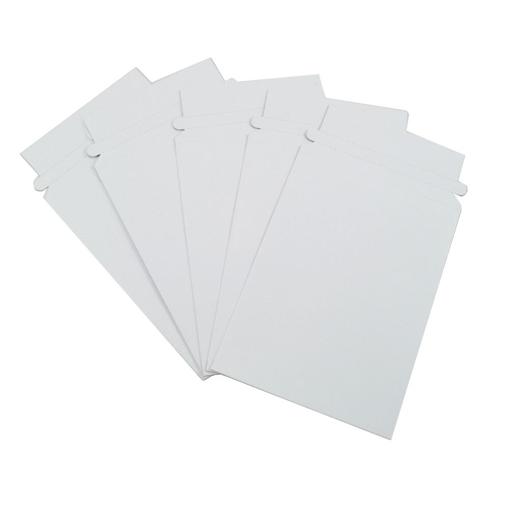600 – 6 x 8 White Stay Flat Photo Document Cardboard Mailer Envelope Wholesale